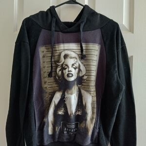 Dramatic Black and Tan Hoodie with Striking Contrast